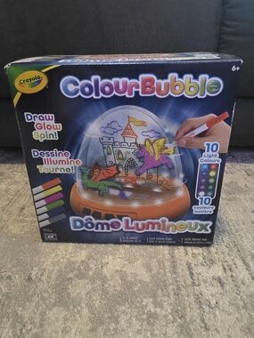 Crayola ColourBubble Dome Drawing Toy - Orange Base with Multicolor Lights